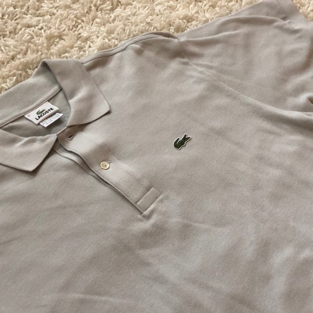 NWOT Lacoste polo , size 6, light gray, men’s